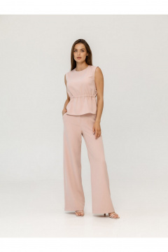 Брюки, топ Atelero 1130 пудровый - фото 1