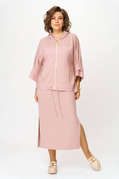 Кофта, юбка Anastasia 1224 пудровый - фото 1