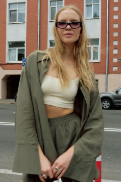 Рубашка, шорты THE VERY 2409 хаки - фото 2