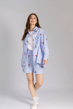 Рубашка, шорты Legend Style K-007 голубо-белый - фото 3