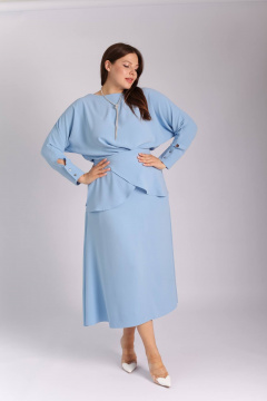 Блуза Legend Style B-028/LONG голубой - фото 2