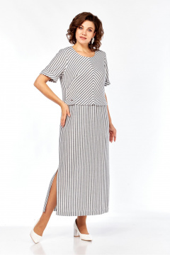 Платье SVT-fashion 585 полоска_лен - фото 3
