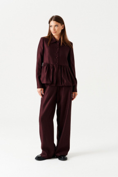 Брюки, жакет ELLETTO LIFE 5309 темно-вишневый - фото 1