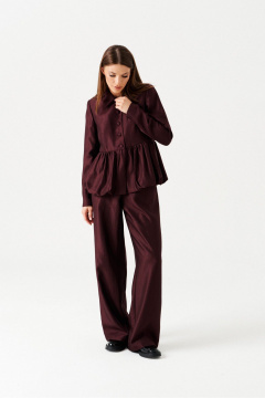 Брюки, жакет ELLETTO LIFE 5309 темно-вишневый - фото 3