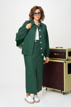 Куртка, юбка Anastasia 1272 зеленый - фото 3