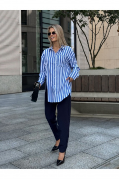 Блуза Dilana VIP 2099/1 голубая_полоска - фото 5