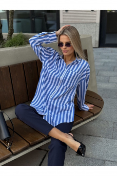 Блуза Dilana VIP 2099/1 голубая_полоска - фото 4