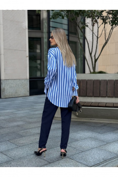 Блуза Dilana VIP 2099/1 голубая_полоска - фото 3