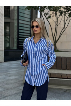Блуза Dilana VIP 2099/1 голубая_полоска - фото 2