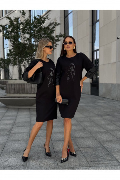 Платье Dilana VIP 2117 черный - фото 5