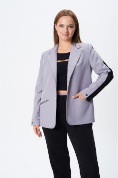 Брюки, жакет Vilena 1090 серый-черный - фото 2