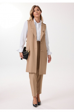 Брюки, жилет Твой имидж 2215 кэмел - фото 5