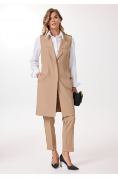 Брюки, жилет Твой имидж 2215 кэмел - фото 1
