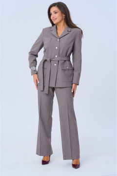 Брюки, жакет Vilena 978 серо-розовый - фото 1