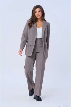 Брюки, жакет Vilena 978 серо-розовый - фото 2