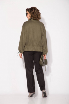 Брюки, жакет Liliana 1470БрПн хаки+черный - фото 4