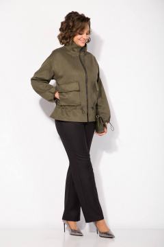 Брюки, жакет Liliana 1470БрПн хаки+черный - фото 1