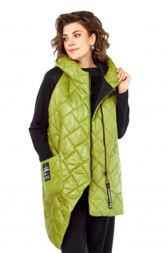 Брюки, джемпер, жилет Диомант 1995 зелень-черный - фото 5