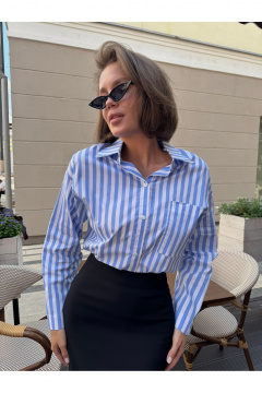 Блуза THE.WOMAN 0336 голубой - фото 4