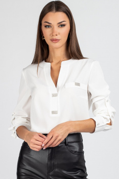 Блуза VIZAVI 739 молочный - фото 2