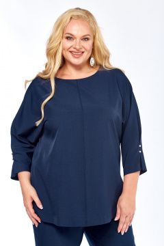 Блуза, брюки СиБон 0371 синий - фото 2