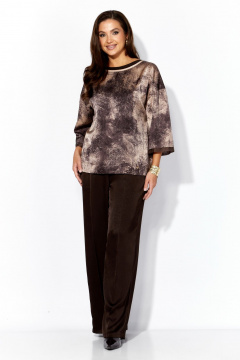 Блуза, брюки TAiER 1393 мрамор_капучино - фото 3