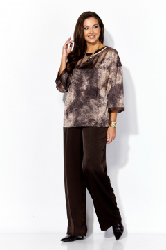 Блуза, брюки TAiER 1393 мрамор_капучино - фото 1