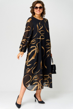 Платье EVA GRANT 7281 черный_принт - фото 5