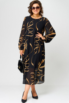 Платье EVA GRANT 7281 черный_принт - фото 2