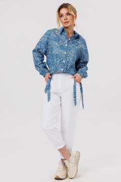 Блуза Faufilure C1631 джинс - фото 3