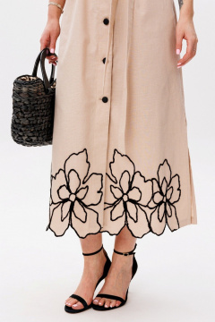 Платье Faufilure C1767 бежевый - фото 4