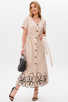 Платье Faufilure C1767 бежевый - фото 1
