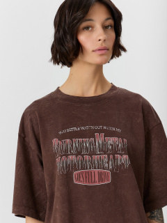 Футболка Mark Formelle 112961-1/25-ОБР38416П-0 ACID_WASH_коричневый_печать_009.2_Эйсид_1_сл_н - фото 2