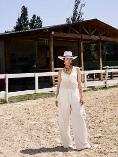 Брюки Mark Formelle 182511/24-33913П-9 цветы_белые_жаккард - фото 2