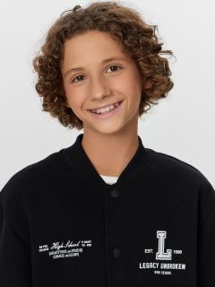 Бомбер Mark Formelle 363349/25-34196П-7П черный_печать_1_сл_на_пол_1сл_на_спинке - фото 4