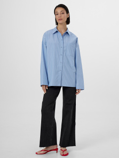 Рубашка Mark Formelle 502985/25-34939ПП-9 белые_полосы_на_т.голубом - фото 1