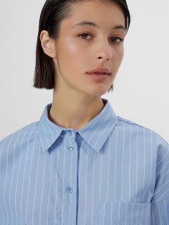 Рубашка Mark Formelle 502985/25-34939ПП-9 белые_полосы_на_т.голубом - фото 3