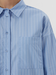 Рубашка Mark Formelle 502985/25-34939ПП-9 белые_полосы_на_т.голубом - фото 2