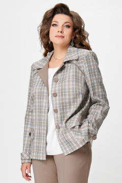 Брюки, жакет Fita 3121 бежево-коричневый - фото 4