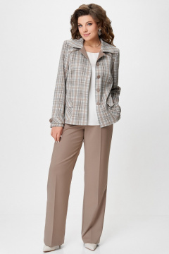 Брюки, жакет Fita 3121 бежево-коричневый - фото 2