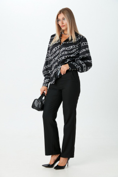 Блуза, брюки LM К148067 белые_цепи - фото 4