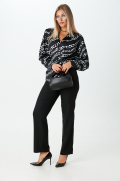 Блуза, брюки LM К148067 белые_цепи - фото 1