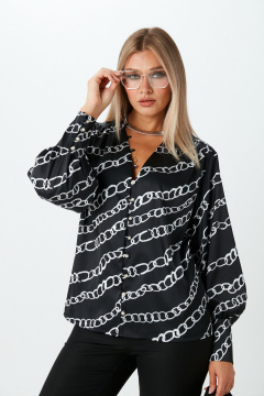 Блуза LM М148 белые_цепи - фото 1