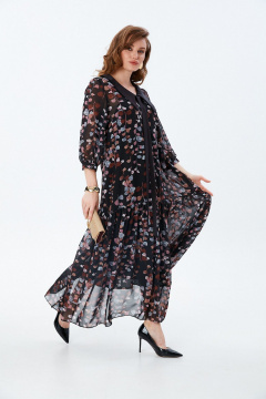 Платье NikVa 800-9 листья_мультиколор - фото 5