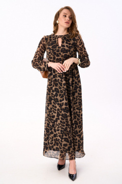 Платье NikVa 801-6 шоколадный_леопард - фото 5