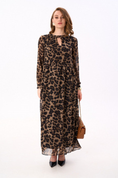 Платье NikVa 801-6 шоколадный_леопард - фото 4