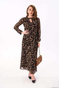 Платье NikVa 801-6 шоколадный_леопард - фото 1