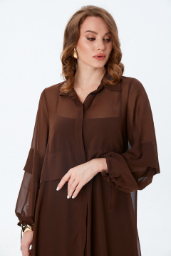 Платье NikVa 943-3 шоколад - фото 3