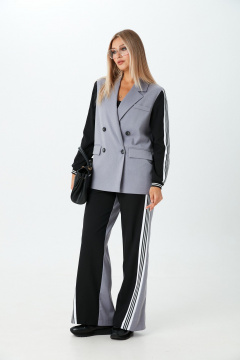 Брюки, жакет LM К1520155 черно-серый - фото 1