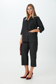 Брюки, жакет LM К139086 черный_джинс - фото 1